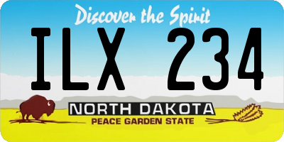ND license plate ILX234