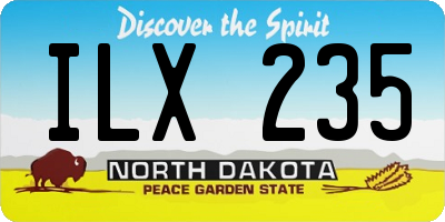 ND license plate ILX235