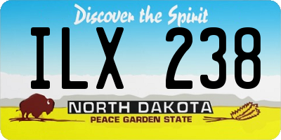 ND license plate ILX238