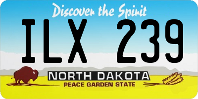 ND license plate ILX239
