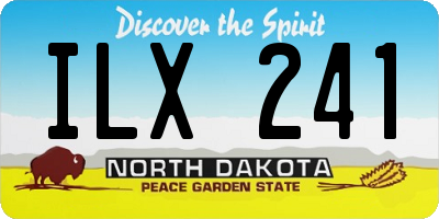 ND license plate ILX241