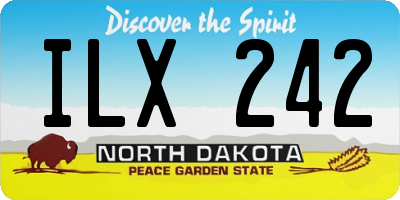 ND license plate ILX242