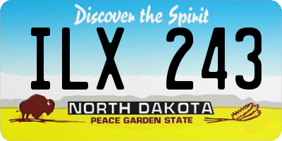 ND license plate ILX243