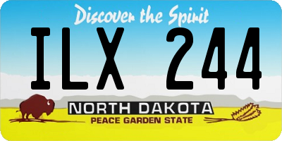 ND license plate ILX244