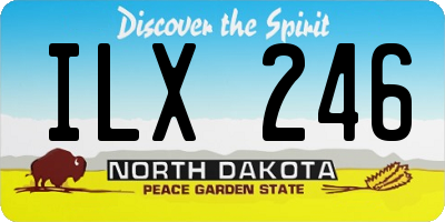 ND license plate ILX246