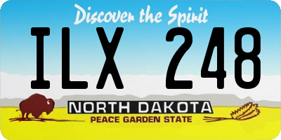 ND license plate ILX248