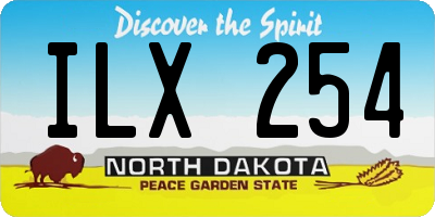 ND license plate ILX254
