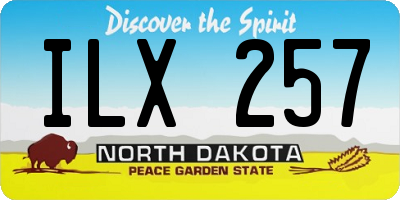 ND license plate ILX257