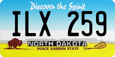 ND license plate ILX259