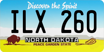 ND license plate ILX260