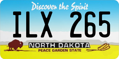 ND license plate ILX265