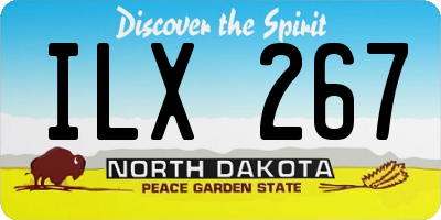 ND license plate ILX267