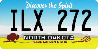 ND license plate ILX272