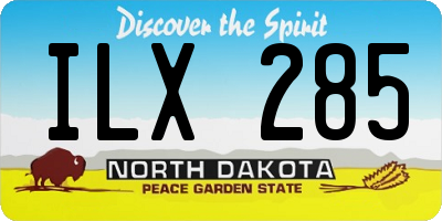 ND license plate ILX285