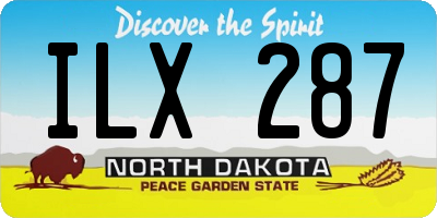 ND license plate ILX287