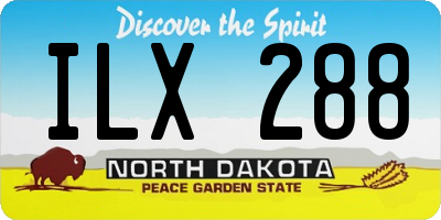 ND license plate ILX288