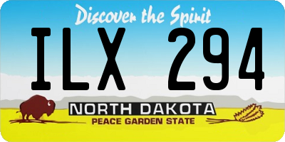 ND license plate ILX294