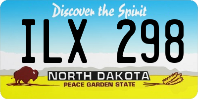 ND license plate ILX298