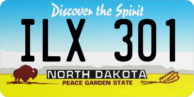 ND license plate ILX301