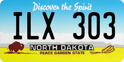 ND license plate ILX303