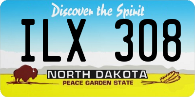 ND license plate ILX308