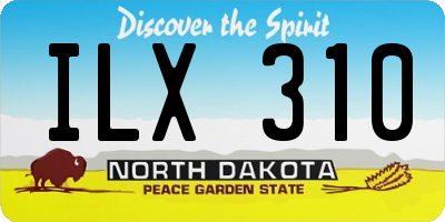 ND license plate ILX310