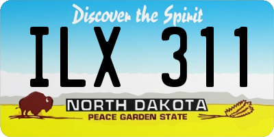 ND license plate ILX311