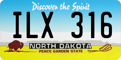 ND license plate ILX316