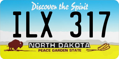 ND license plate ILX317