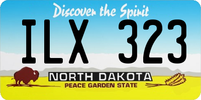ND license plate ILX323
