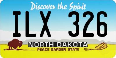 ND license plate ILX326