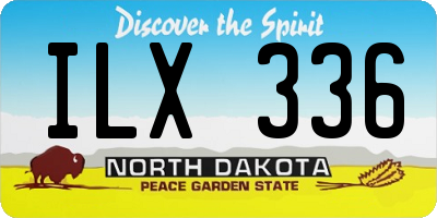 ND license plate ILX336