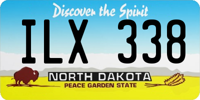 ND license plate ILX338