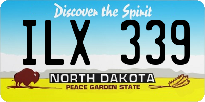 ND license plate ILX339