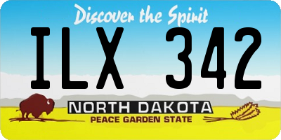 ND license plate ILX342