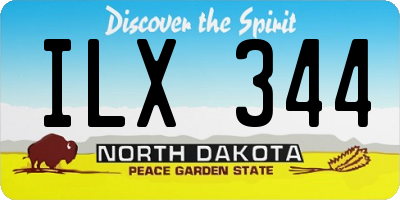 ND license plate ILX344