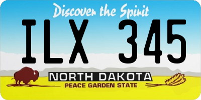 ND license plate ILX345