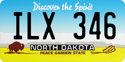 ND license plate ILX346