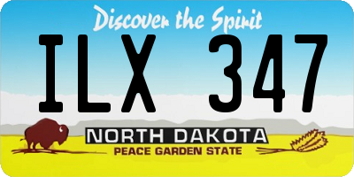 ND license plate ILX347