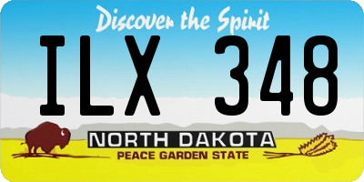 ND license plate ILX348