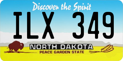ND license plate ILX349