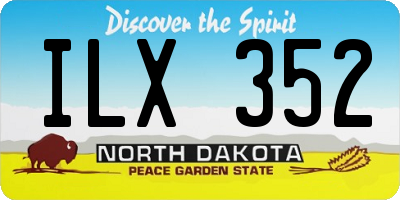 ND license plate ILX352