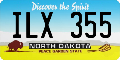 ND license plate ILX355