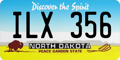 ND license plate ILX356