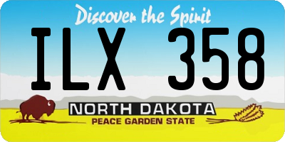 ND license plate ILX358