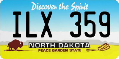 ND license plate ILX359
