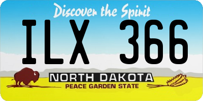 ND license plate ILX366