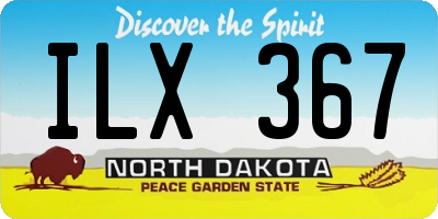 ND license plate ILX367