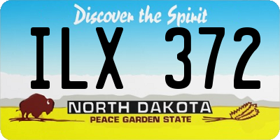 ND license plate ILX372