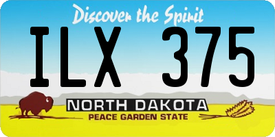 ND license plate ILX375